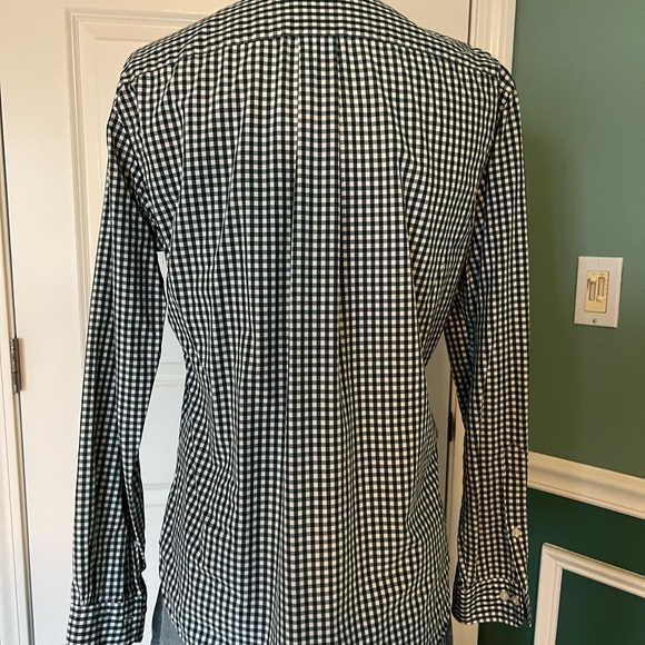 Forest green and white gingham button down by red fleece brooks brothers - Picture 5 of 5